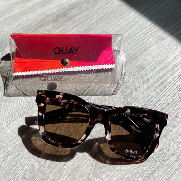 Quay AFTER HOURS POLARIZED tort blk frame/blk fade lenses NWT (back ordered) - Picture 2 of 6